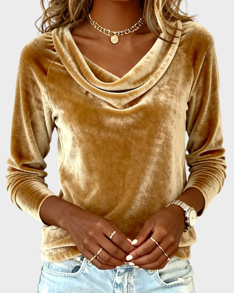 Camila™ | Top Elegante con Cuello Drapeado
