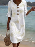 Lina™ | Vestido informal de mujer con estampado floral.