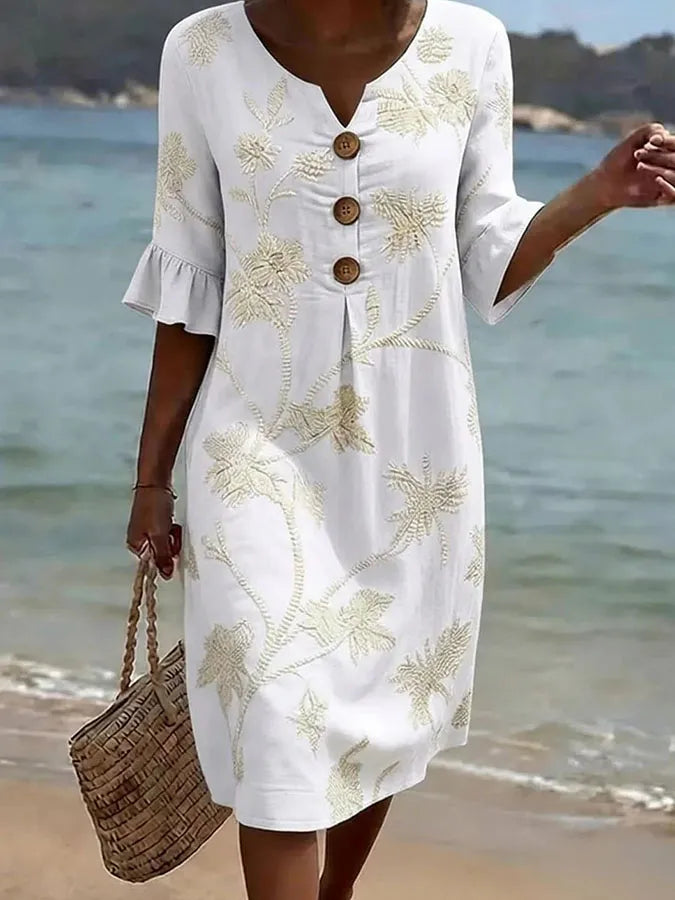 Lina™ | Vestido informal de mujer con estampado floral.