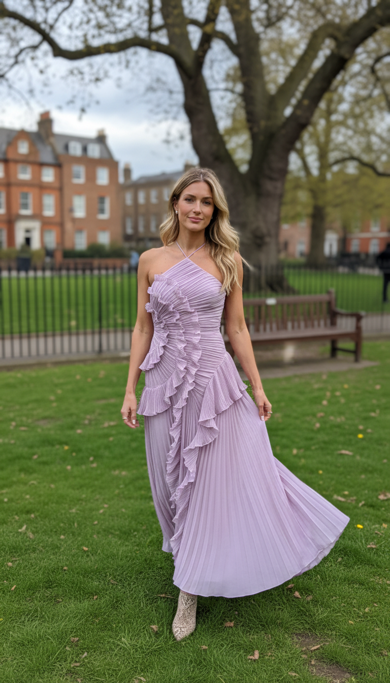 Luna™ | Vestido largo plisado