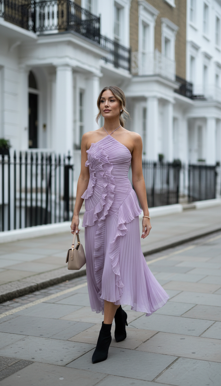 Luna™ | Vestido largo plisado