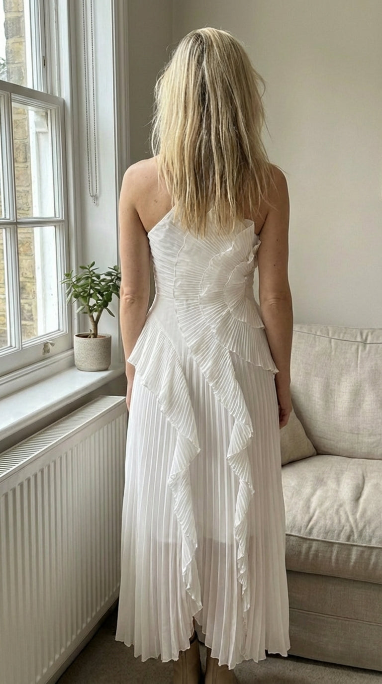 Luna™ | Vestido largo plisado