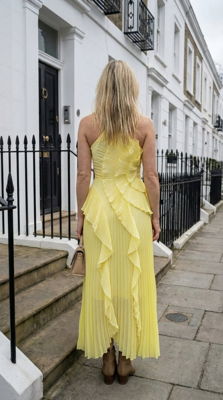 Luna™ | Vestido largo plisado