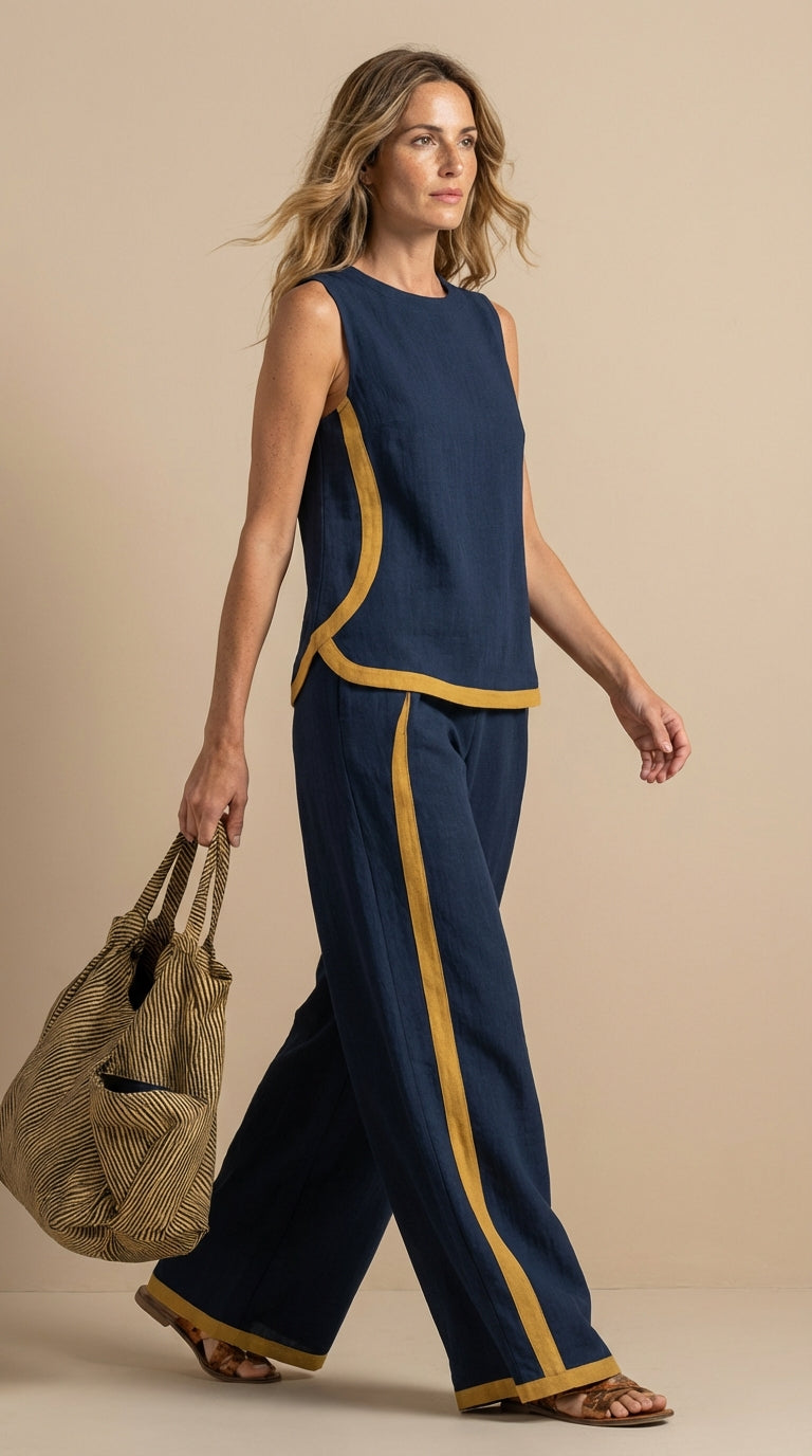 Sofía™ | Conjunto de lino y algodón
