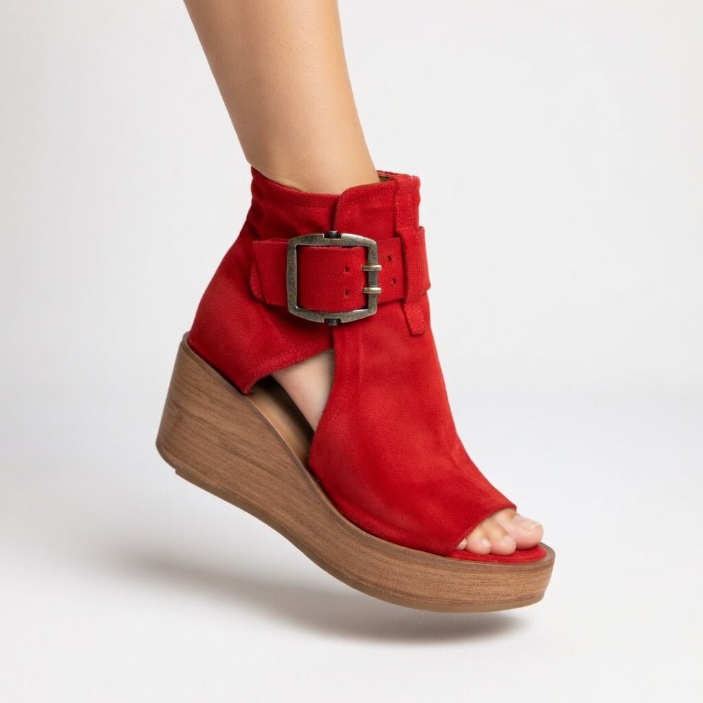 Aurelia™ | Botines de cuña abiertos estilo moderno