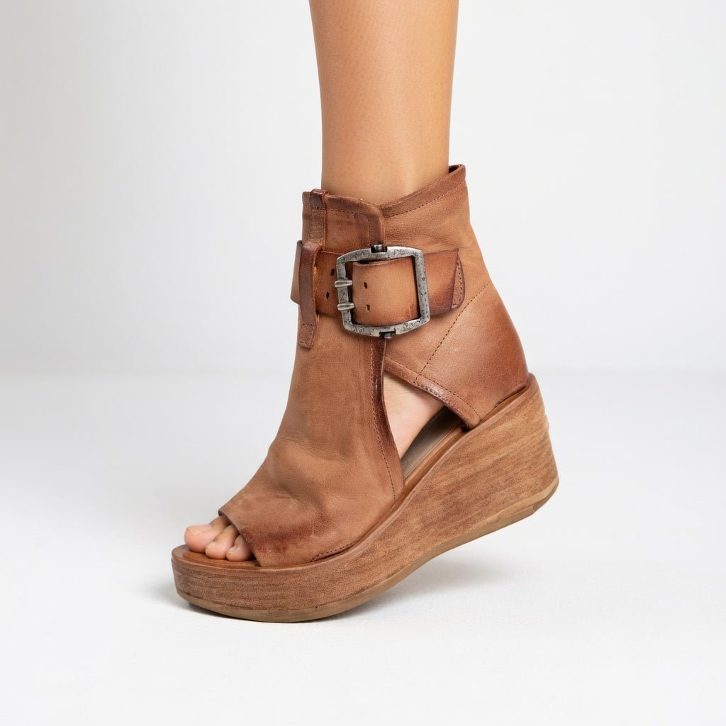 Aurelia™ | Botines de cuña abiertos estilo moderno