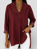 Elvira™ | Blusa vaquera retro con cuello chal