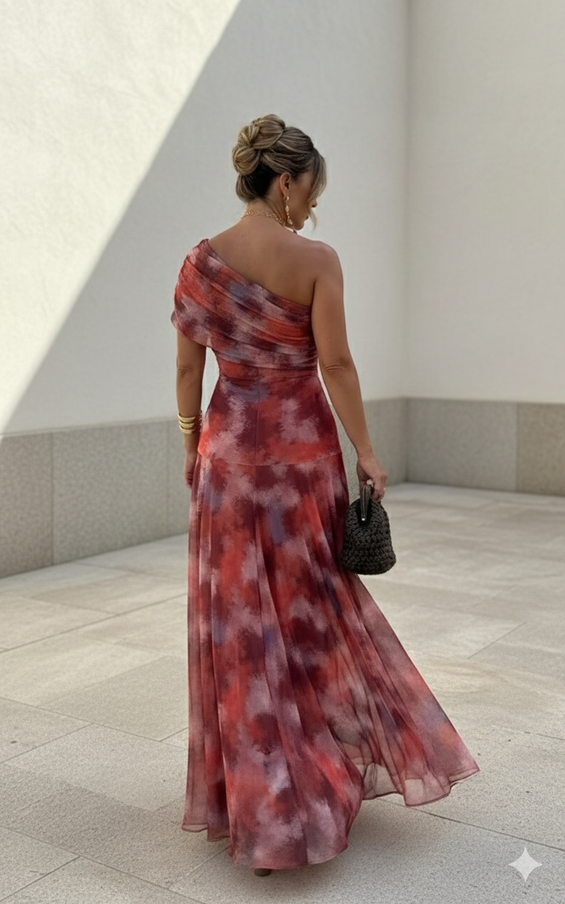 Elena™ | Vestido largo fluido con diseño elegante